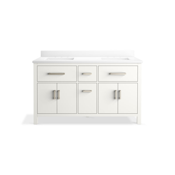 Kohler Kresla 60 In. Bathroom Vanity Cabinet With Sinks And Quartz Top & Reviews | Wayfair